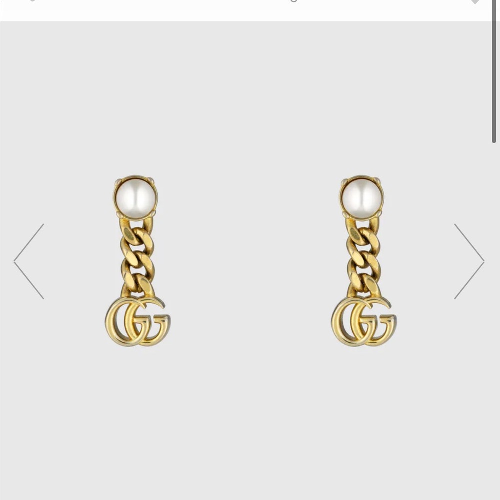 Gucci Earrings (Pearl Double G Earrings)